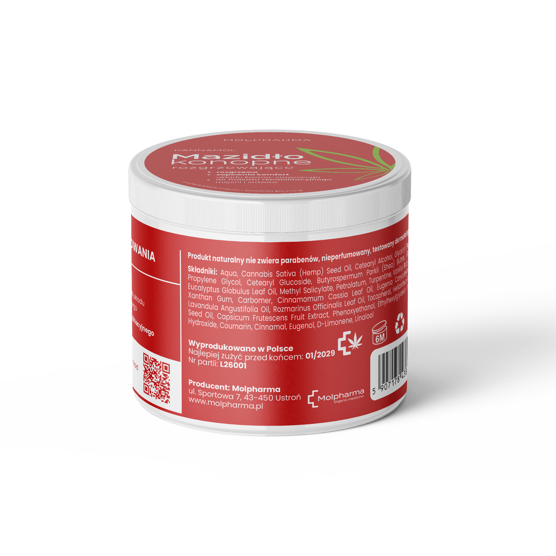 Konopne Mazidło rozgrzewające