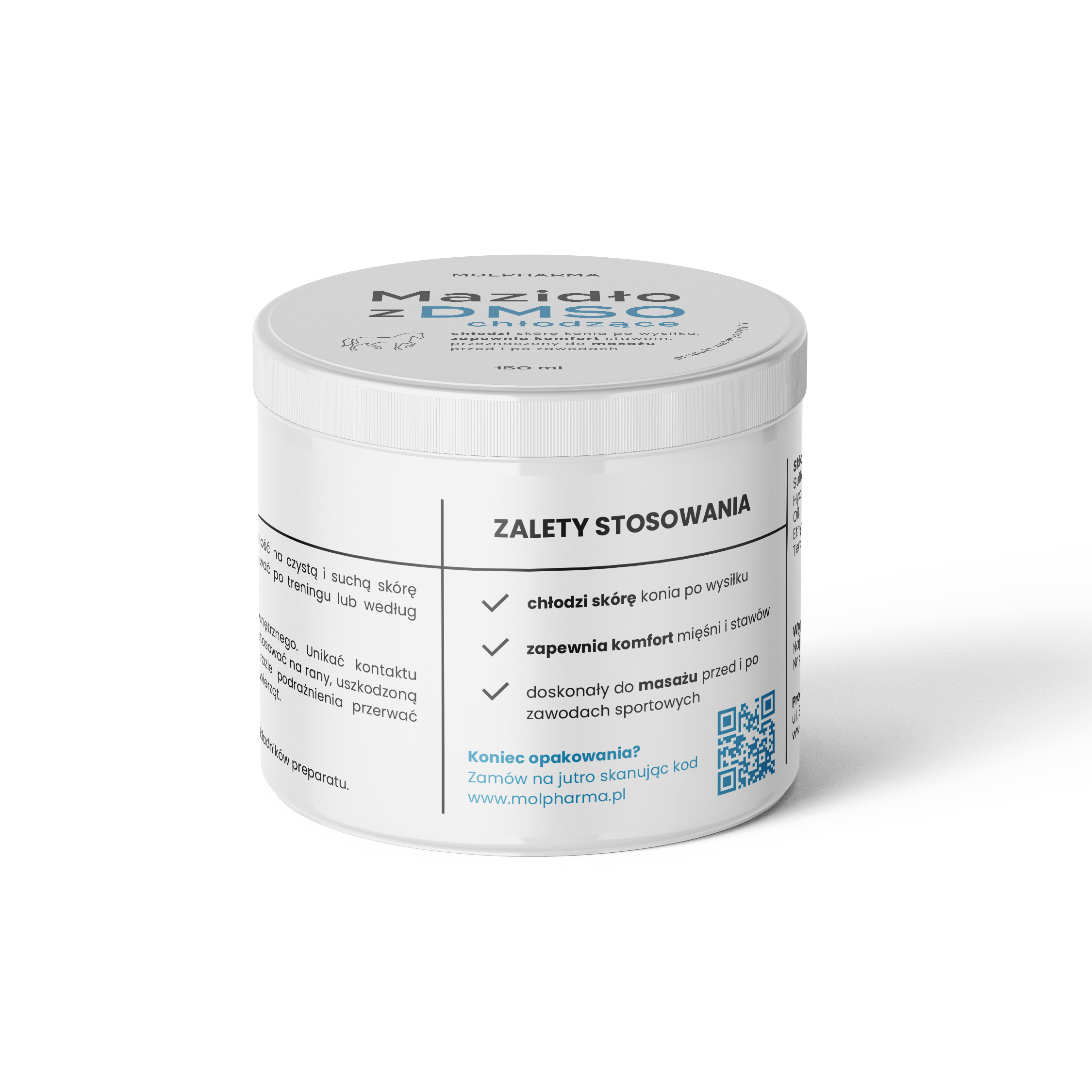 Mazidło chłodzące z DMSO dla koni